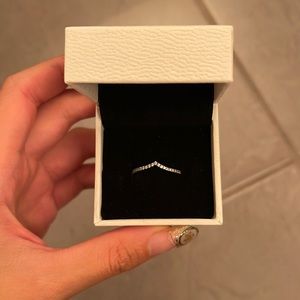 Authentic Pandora wishbone ring, size 50